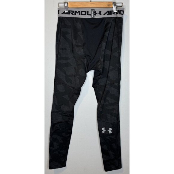 Under Armour Cold Gear Men’s Compression Leggings Large Camo Black - Picture 2 of 5